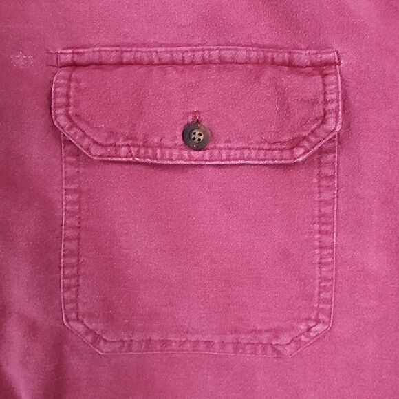 Levis Shirt Mens Medium Red Chamois Workshirt Long Sleeve Button Up Chore Casual - Picture 14 of 16